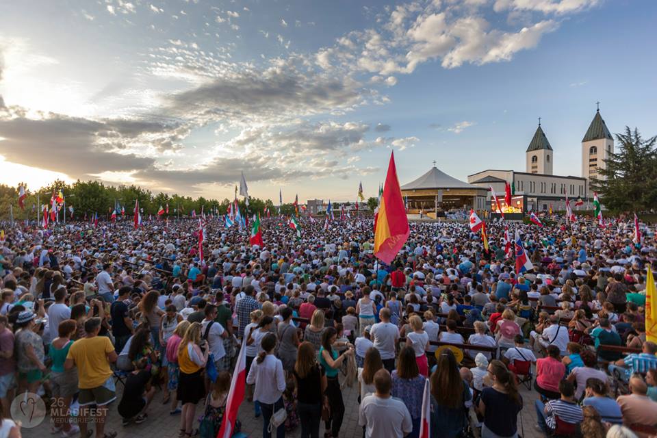 Image result for MEDJUGORJE CROWDS YOUTH DAY